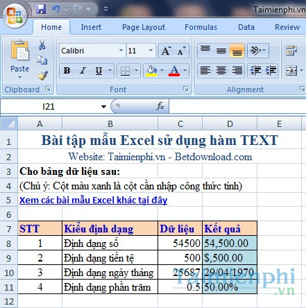 Bai mau ham TEXT