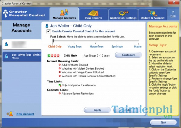 Crawler Parental Control
