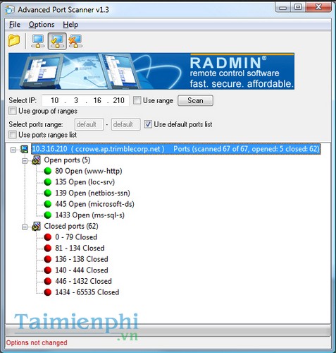Advanced Port Scanner