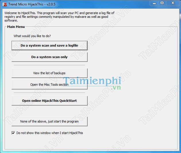 Trend Micro HijackThis