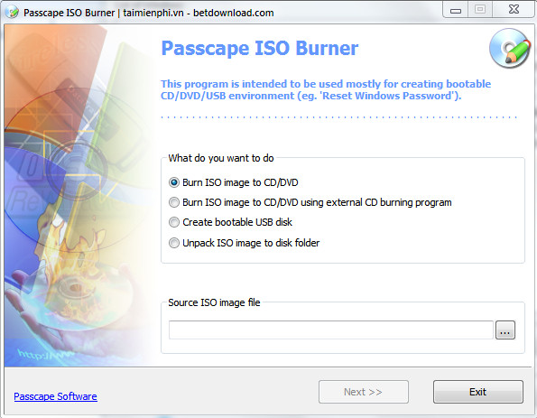 Passcape ISO Burner