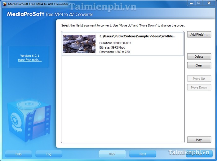 MediaProSoft Free MP4 to AVI Converter
