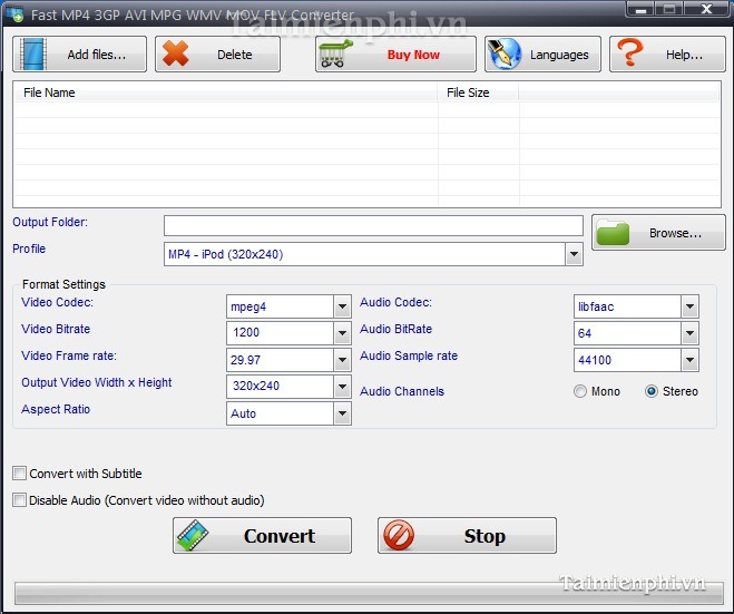 Fast MP4 3GP AVI MPG WMV RM MOV FLV Converter