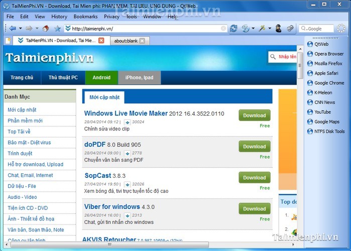 QtWeb Internet Browser