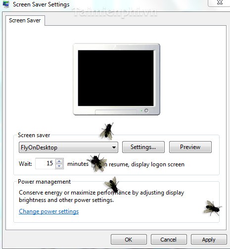 Fly on Desktop Screensaver