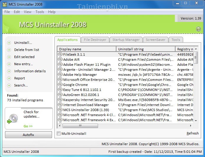 MCS Uninstaller
