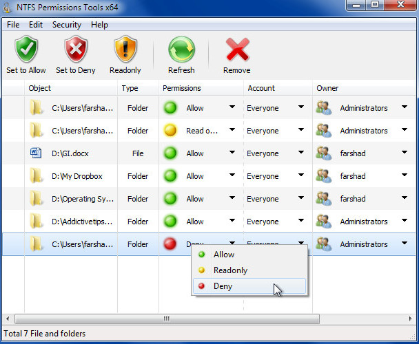 NTFS Permissions Tool