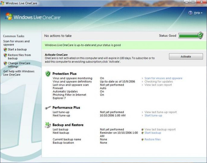 Windows Live OneCare