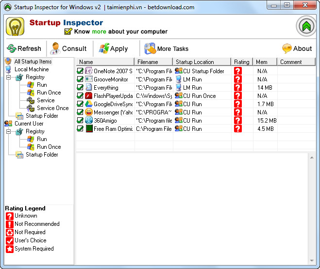 Startup Inspector for Windows