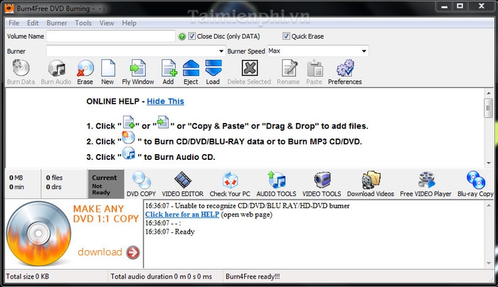 Burn4Free CD and DVD