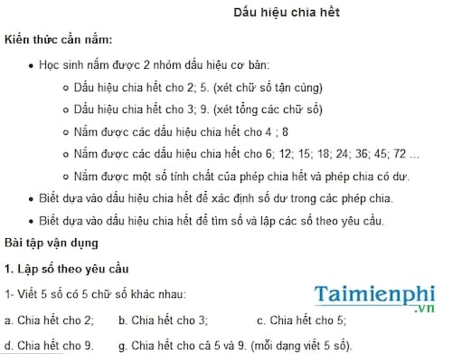 cac bai toan ve dau hieu chia het