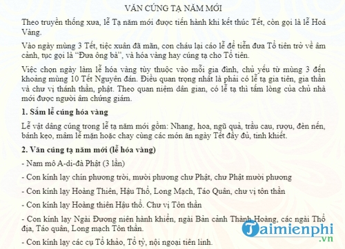 bai van cung le ta nam moi