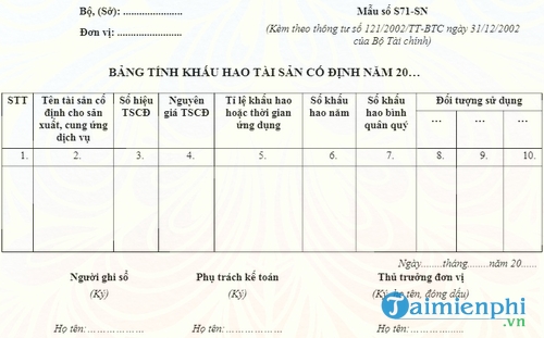 bang trich khau hao tai san co dinh
