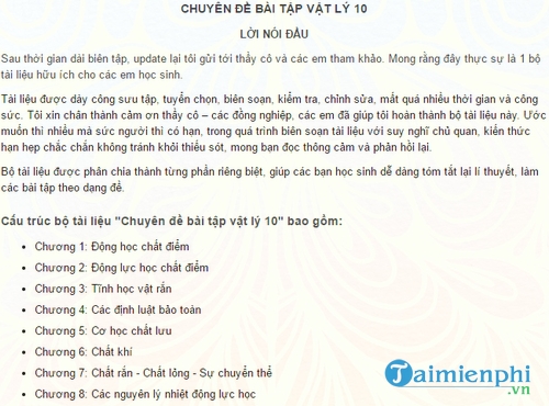 chuyen de bai tap vat ly 10