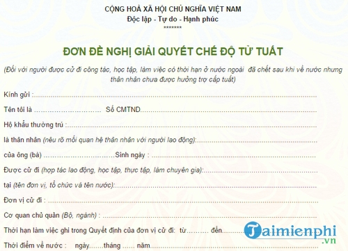 don de nghi giai quyet che do tu tuat