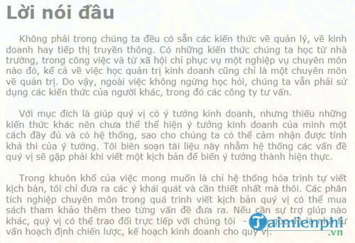 giao trinh tu y tuong den kich ban kinh doanh