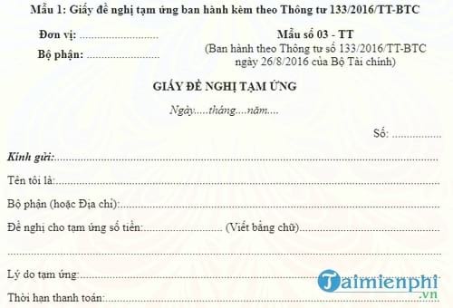 giay de nghi tam ung