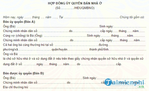 hop dong uy quyen ban nha