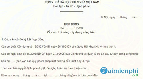 hop dong xay dung