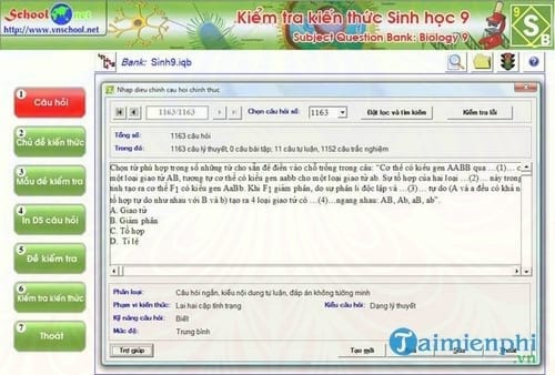kiem tra kien thuc sinh hoc 9