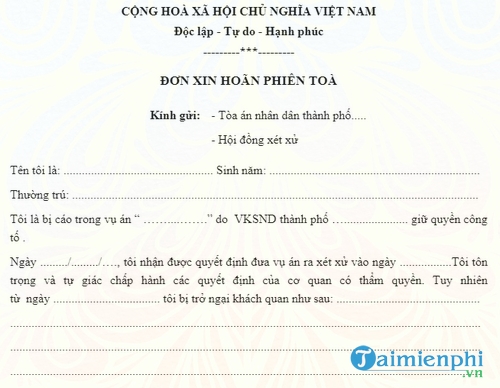 mau don xin hoan phien toa