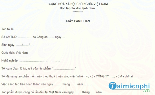 mau giay cam doan cua tac gia