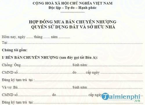 mau hop dong mua ban nha o