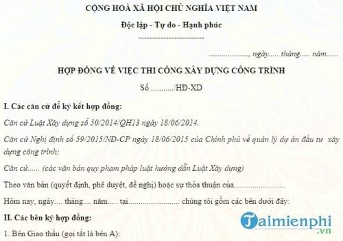 mau hop dong thi cong xay dung