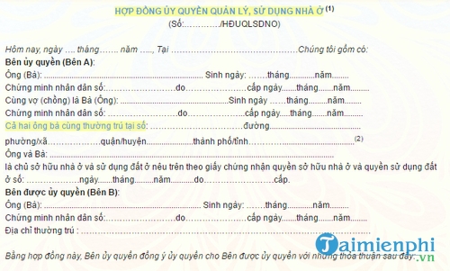 mau hop dong uy quyen quan ly va su dung nha o