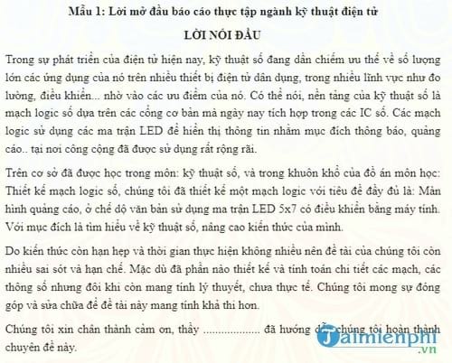 mau loi noi dau trong bao cao