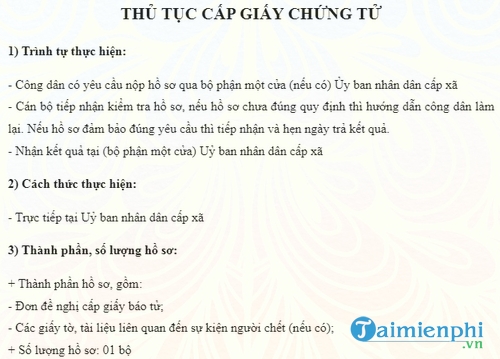 thu tuc cap giay bao tu
