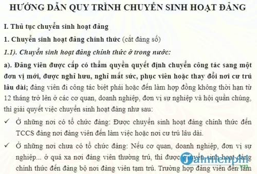thu tuc chuyen sinh hoat dang