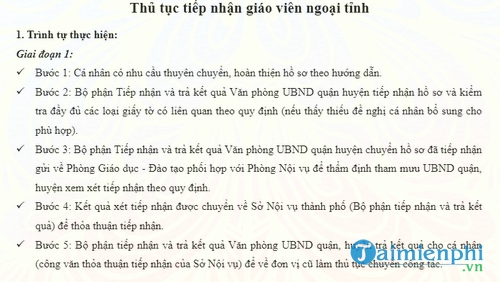 thu tuc tiep nhan giao vien ngoai tinh