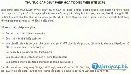 thu tuc xin cap giay phep icp