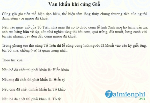 van khan khi cung gio