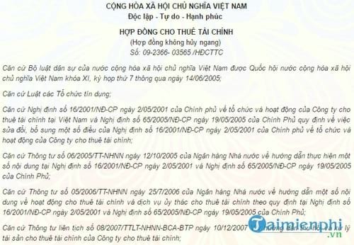 hop dong cho thue tai chinh