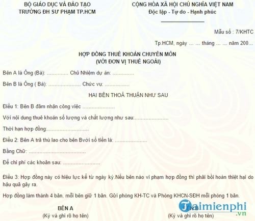 hop dong thue khoan chuyen mon