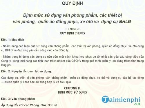 quy dinh su dung thiet bi lam viec