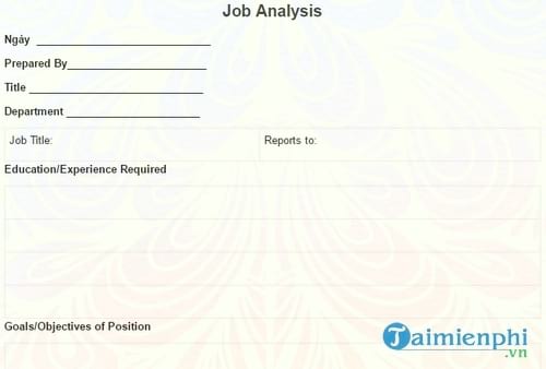 bang phan tich cong viec