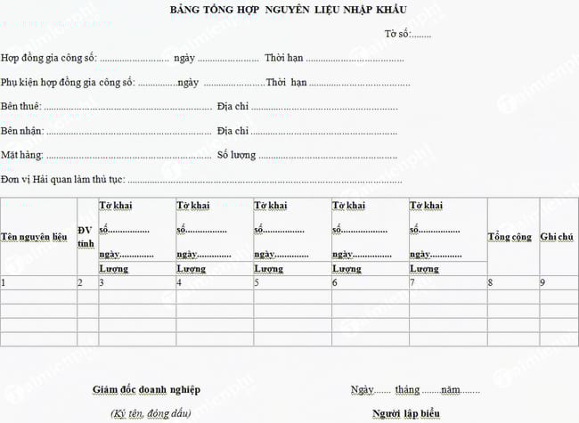 bang tong hop nguyen lieu nhap khau