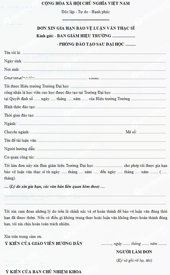 don xin gia han bao ve luan van thac si