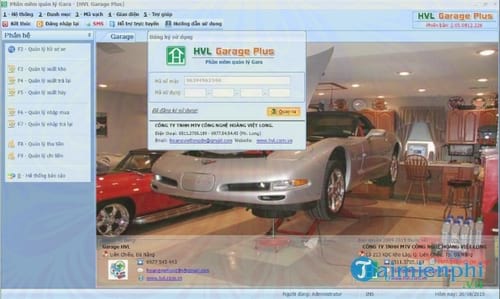 phan mem quan ly gara hvl garage