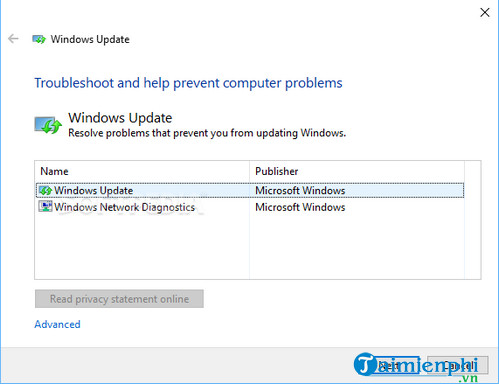 windows update troubleshooter