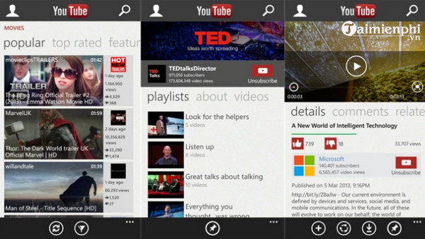youtube cho windows phone