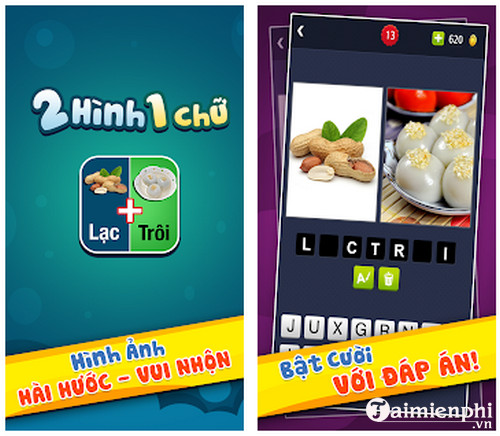 2 hinh 1 chu cho android