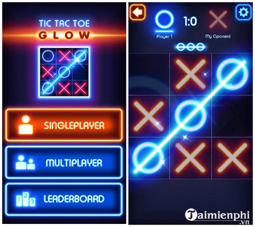 tic tac toe glow
