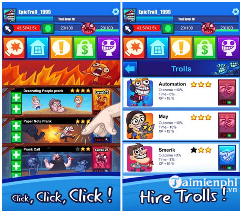 troll face clicker quest