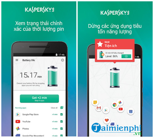 kaspersky battery life