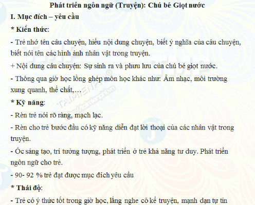 giao an truyen chu be giot nuoc