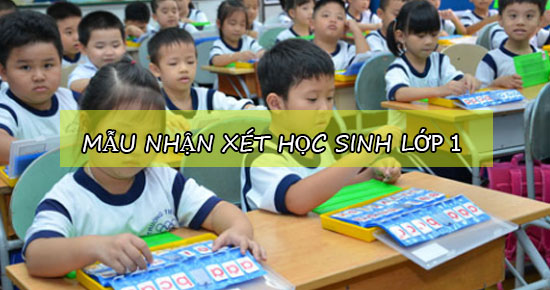 mau nhan xet hoc sinh lop 1